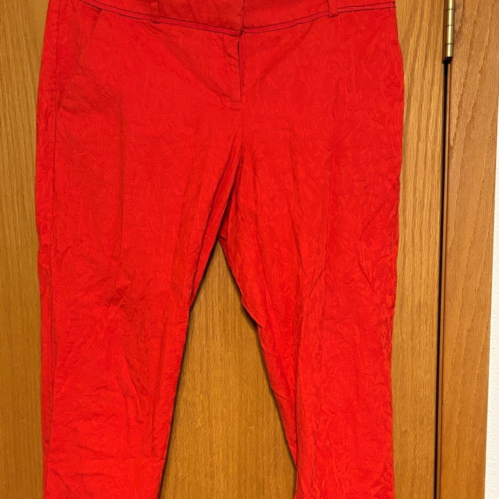 Vibrant Red Women's Capris